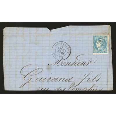 46B Oblitéré GC 5048 du 21/03/1871 - Depart Mostaganem (Algerie) - Cote 58 Euros