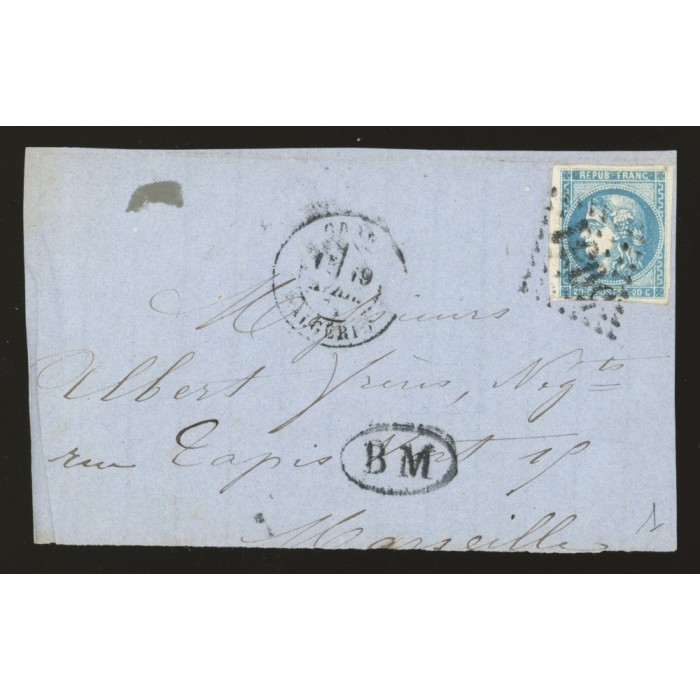 46B Oblitéré GC 5051 - Depart Oran (Algérie) - Boite Mobile - Cote 93 Euros