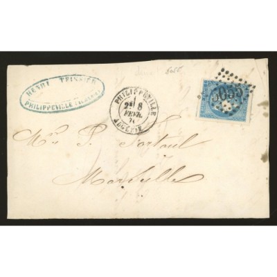 46B Oblitéré GC 5055 - Depart Philippeville (Algérie) - Cote 63 Euros