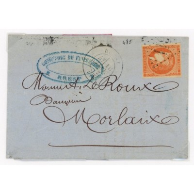 48 Oblitéré GC 611 du 10/01/1872 - Depart Brest (28) - Cote 253 Euros