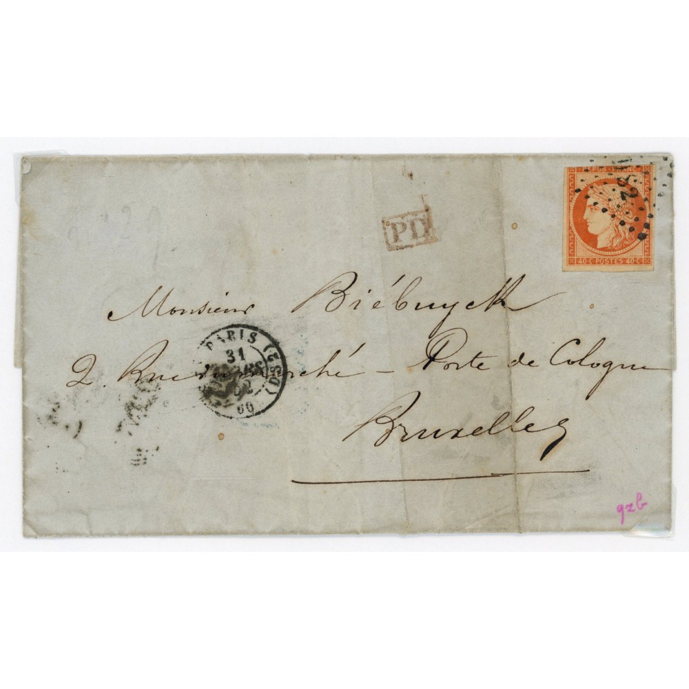 5 Oblitéré DS2 - Depart Paris (60) -   - Cote 965 Euros