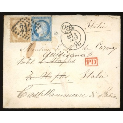 55 & 60C Oblitéré GC 212 - Depart Auch -   -  OR  - Cote 88 Euros