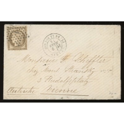 56 Oblitéré Etoile 1 du 09/03/1876 - Depart Paris (60) - Cote 50 Euros