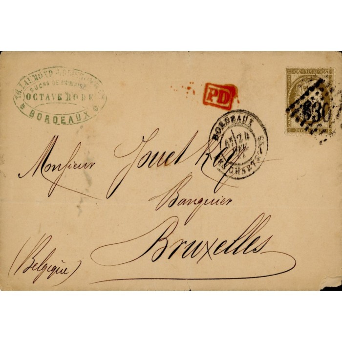 56 Oblitéré GC 6307 - Depart Bordeaux (32) -   - Cote 88 Euros