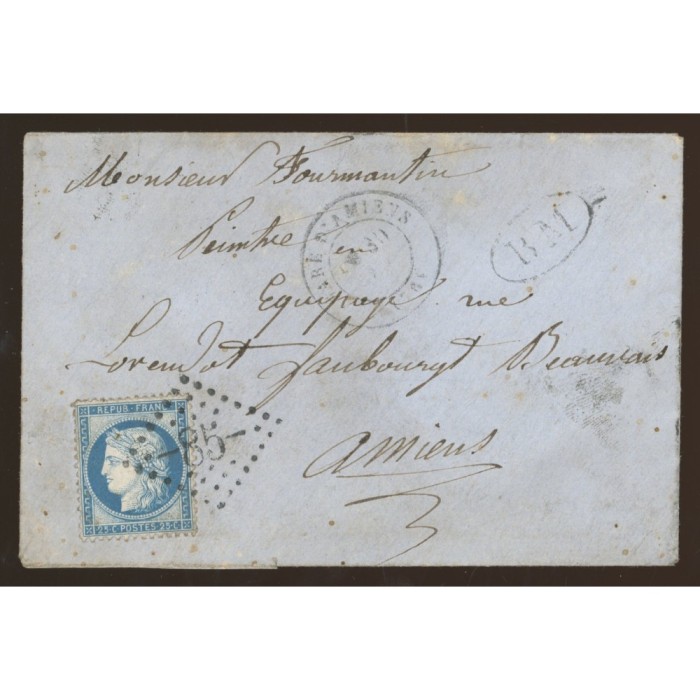 60A Oblitéré GC 85 - Depart Amiens (76) - Boite Mobile - Cote 47 Euros