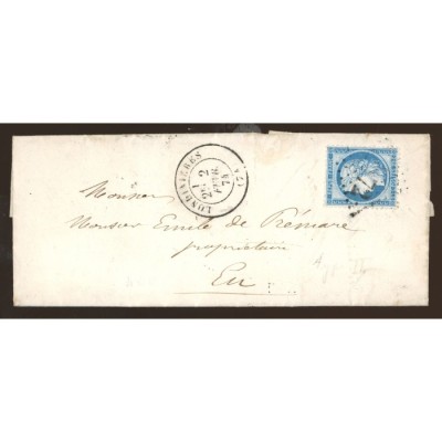 60B Oblitéré GC 2072 du 02/02/1874 - Depart Londinieres - Cote 80 Euros