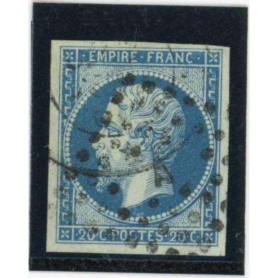 YT 14 Ad - Bleu sur Vert - Lettre A