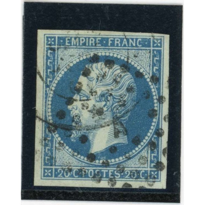 YT 14 Ad - Bleu sur Vert - Lettre A