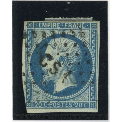 YT 14 Ba - Bleu sur Vert - Lettre CS1