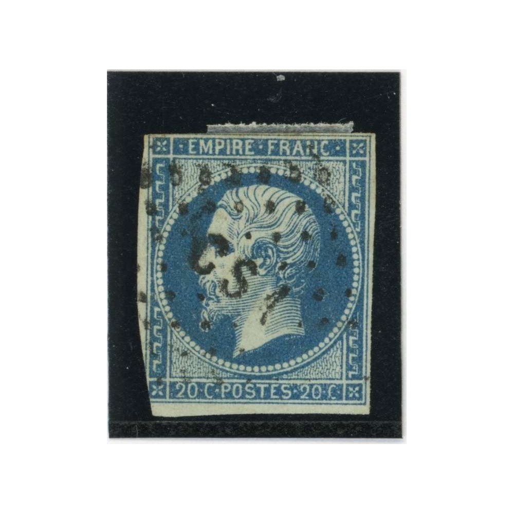 YT 14 Ba - Bleu sur Vert - Lettre CS1