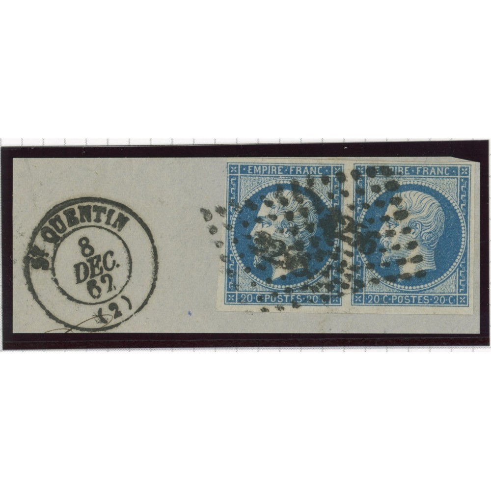 YT 14  - Cachet St quentin - Paire