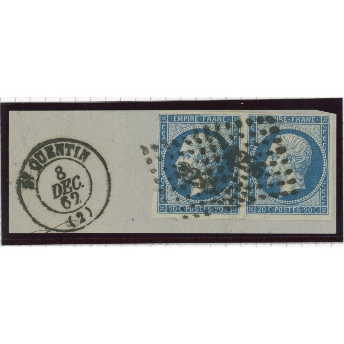YT 14  - Cachet St quentin - Paire