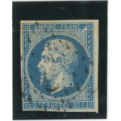 YT 14  - Variété - Tache blanche cartouche haut droit
