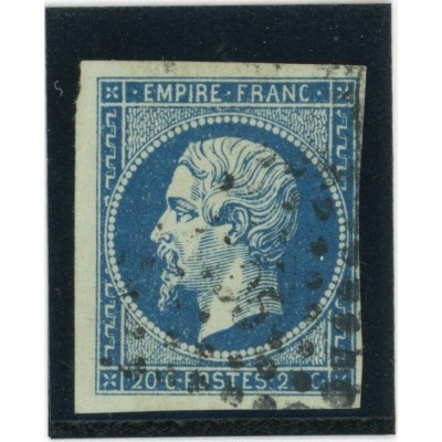 YT 14 Ad - Bleu sur vert -  -Signé Brun
