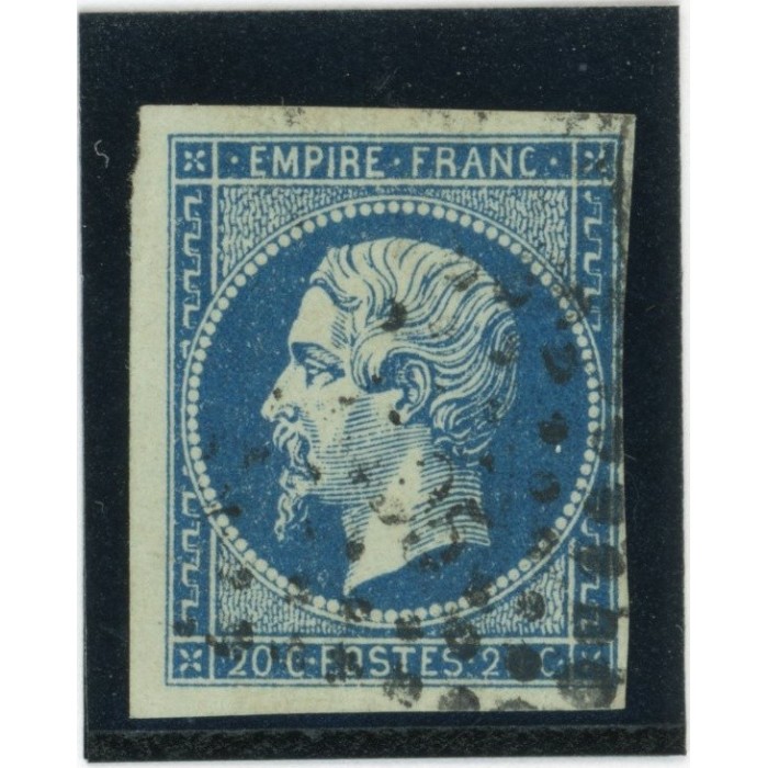 YT 14 Ad - Bleu sur vert -  -Signé Brun