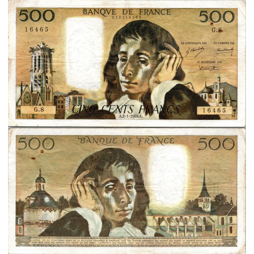 Fay.01.03 - 02/01/69 - Alph H.13 - 500 Francs Pascal