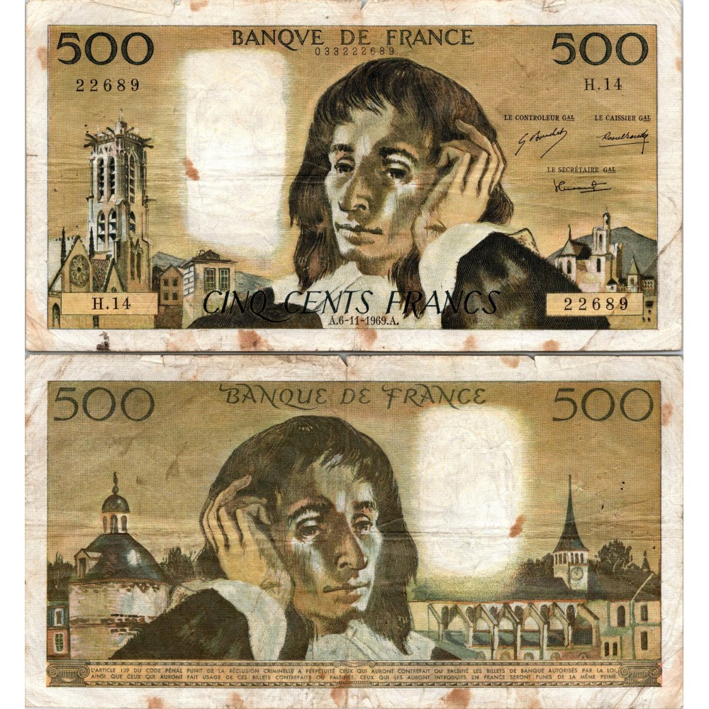 Fay.01.04 - 06/11/69 - Alph K.15 - 500 Francs Pascal