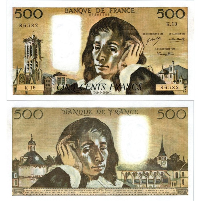 Fay.01.05 - 08/01/70 - Alph K.19 - 500 Francs Pascal