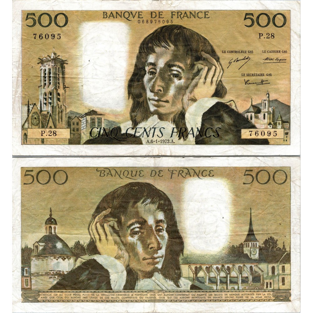 Fay.01.08 - 06/01/72 - Alph P.28 - 500 Francs Pascal