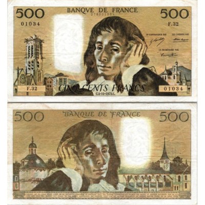 Fay.01.09 - 04/10/73 - Alph G.32 - 500 Francs Pascal