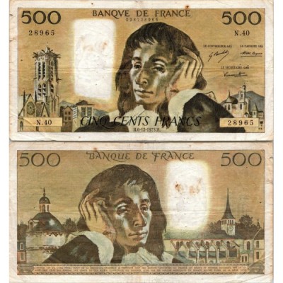 Fay.01.10 - 06/12/73 - Alph U.37 - 500 Francs Pascal