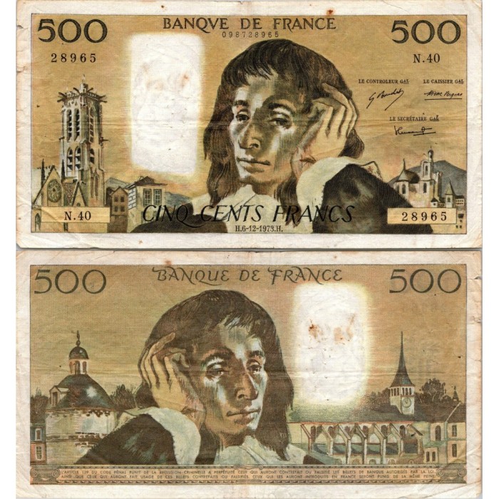 Fay.01.10 - 06/12/73 - Alph U.37 - 500 Francs Pascal