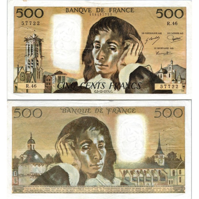 Fay.01.12 - 05/12/74 - Alph A.47 - 500 Francs Pascal