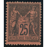 N°91 - Sage 25c Noir sur rouge