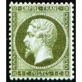 N°19 - Napoléon III dentelé 1c Olive