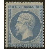 N°22 - Napoléon III dentelé 20c Bleu