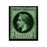 N°25 - Napoléon III lauré 1c Vert-bronze
