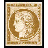 N°1 - Cérès 10c Bistre-jaune