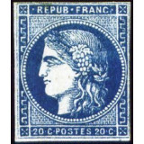 N°45 - Cérès Bordeaux 20c Bleu Type II