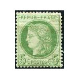 N°53 - Cérès IIIe Rép. 5c Vert-jaune sur azuré