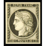 N°3 - Cérès 20c Noir sur jaune