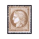 N°58 - Cérès IIIe Rép. 10c Brun sur rose petits chiffres