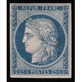 N°4 - Cérès 25c Bleu