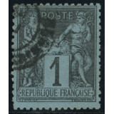 N°84 - Sage 1c Noir sur bleu de Prusse